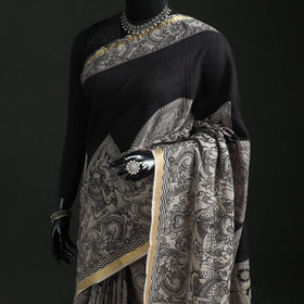 Kota Doria Cotton Printed Kalamkari Saree 16