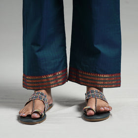 Teal Green - Dharwad Cotton Kurta with Palazzo & Dupatta Set