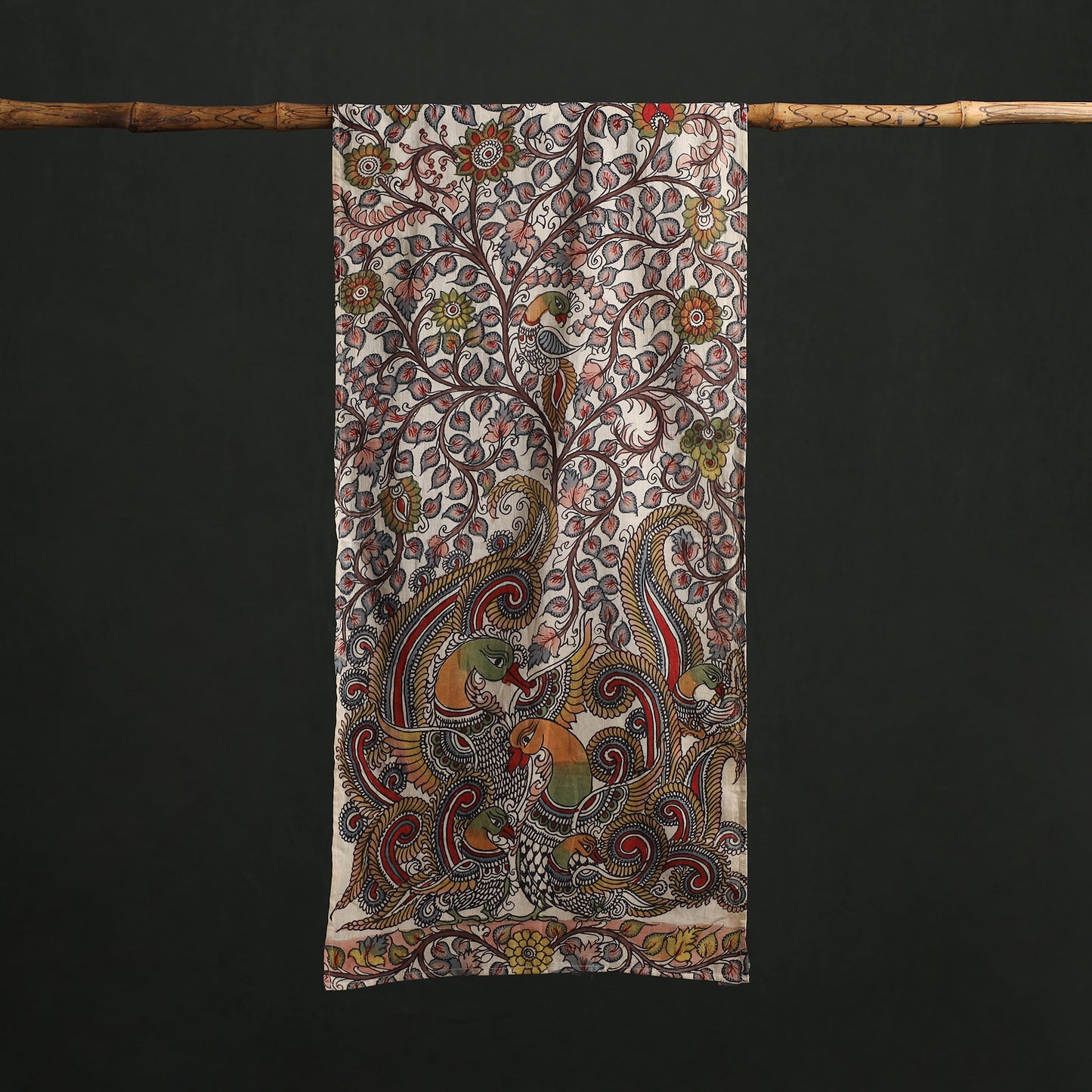 Kalamkari Handpainted Cotton Stole 05