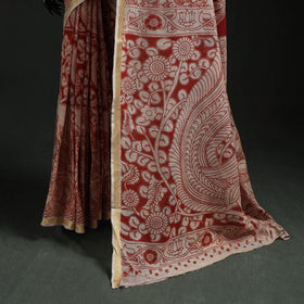 Kota Doria Cotton Printed Kalamkari Saree 17