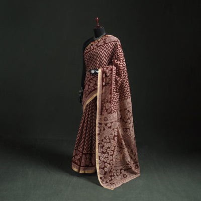 Kota Doria Cotton Printed Kalamkari Saree 18