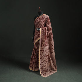 Kota Doria Cotton Printed Kalamkari Saree 18