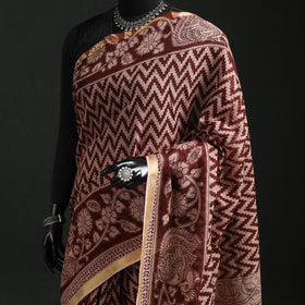 Kota Doria Cotton Printed Kalamkari Saree 18