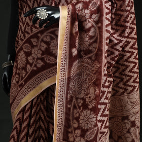 Kota Doria Cotton Printed Kalamkari Saree 18