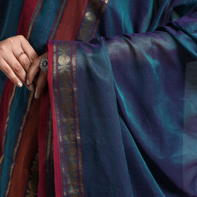 Blue - Dharwad Cotton Kurta with Palazzo & Dupatta Set