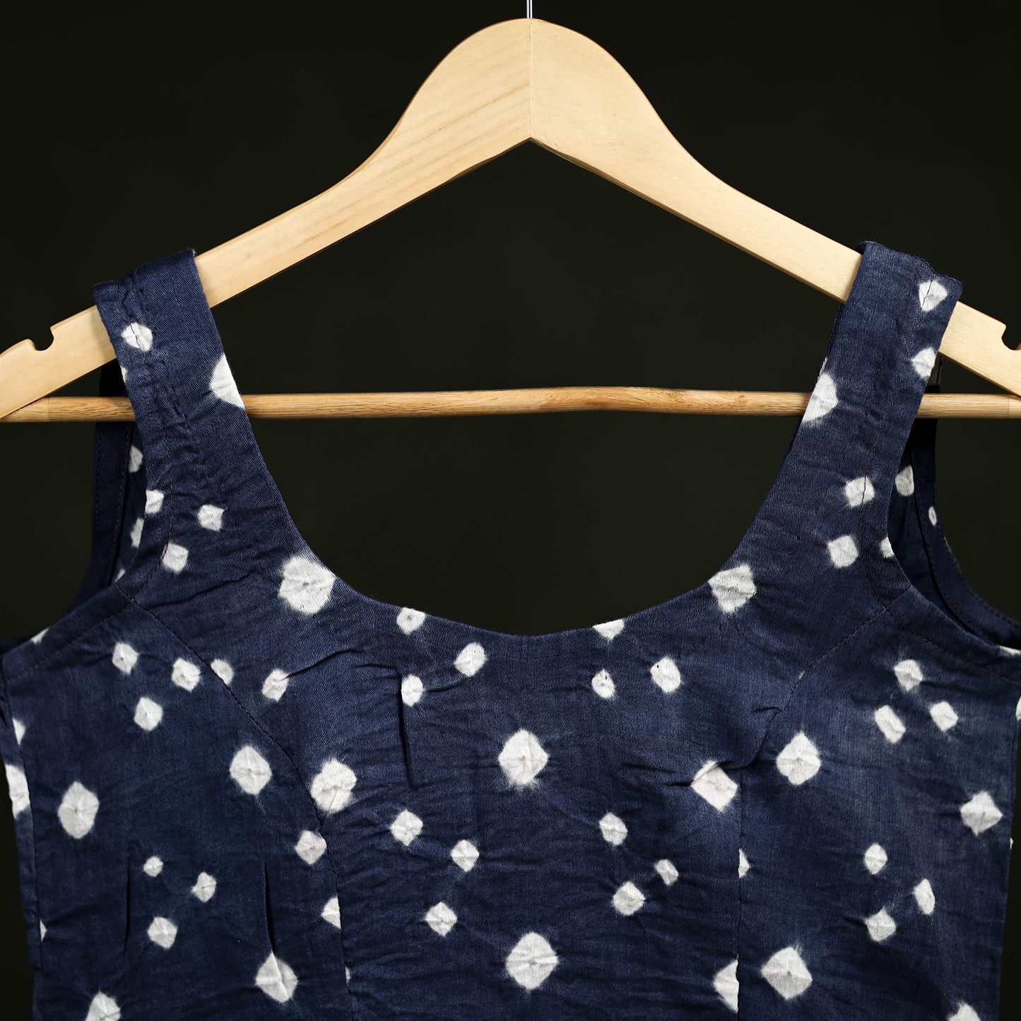 Bandhani Tie-Dye Cotton Sleeveless Readymade Blouse 15