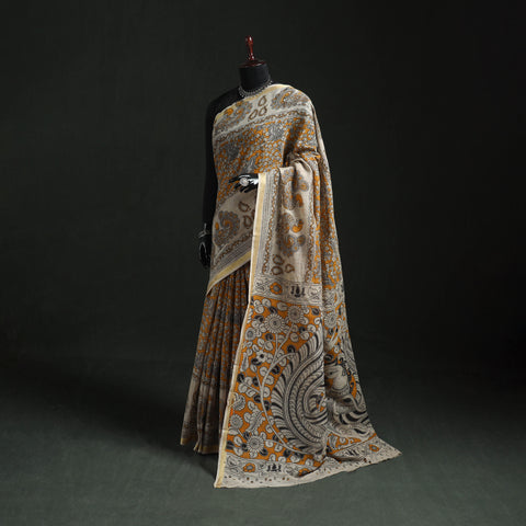 Kota Doria Cotton Printed Kalamkari Saree 22