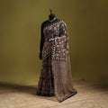 Black - Bagru Hand Block Print Kota Doria Cotton Saree 31