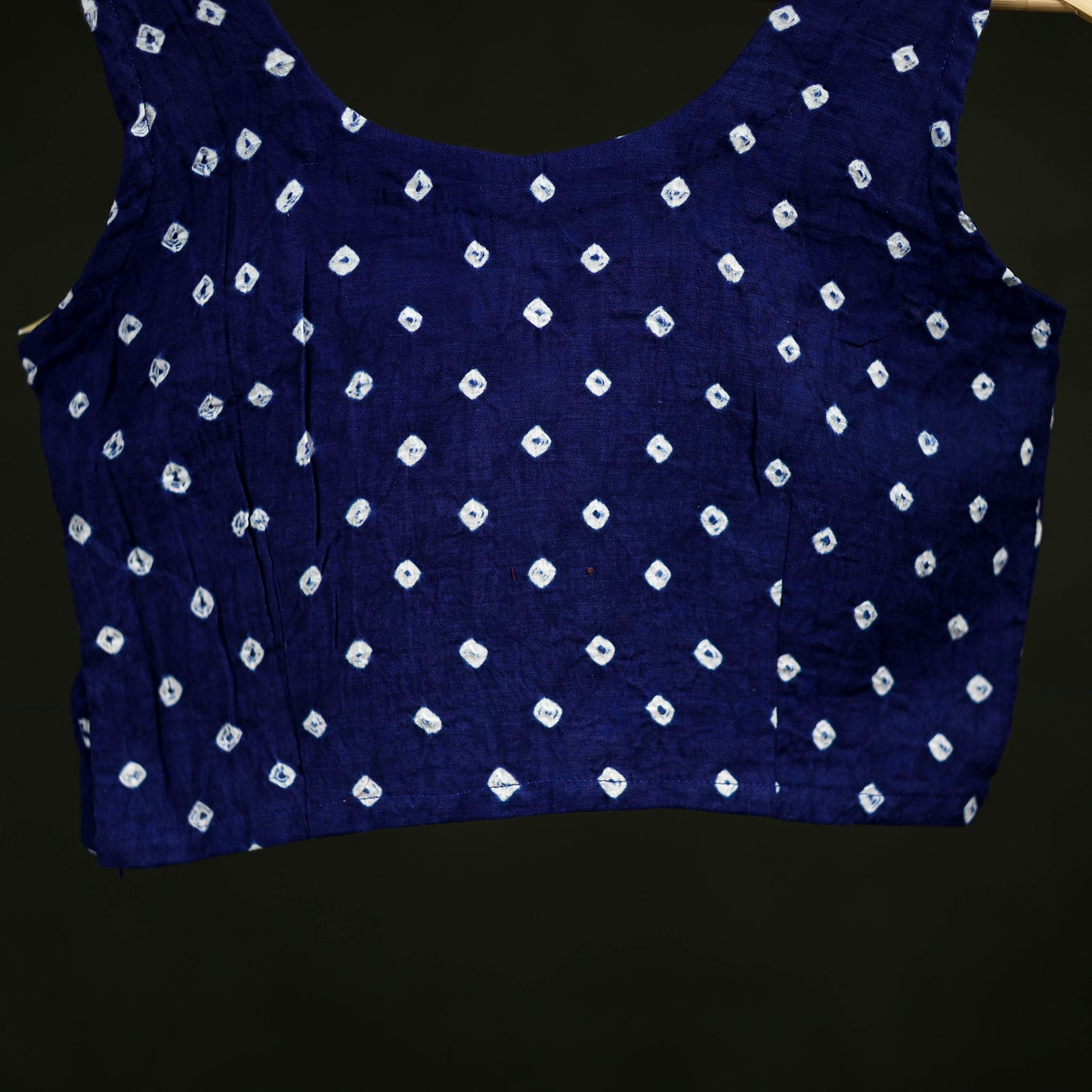 Bandhani Tie-Dye Cotton Sleeveless Readymade Blouse 18