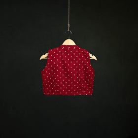 Jacquard Cotton Sleeveless Readymade Blouse 19
