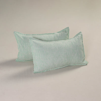 Plain Handloom Cotton Pillow Cover (Set of 2) 01