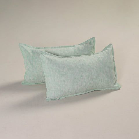 Plain Handloom Cotton Pillow Cover (Set of 2) 01