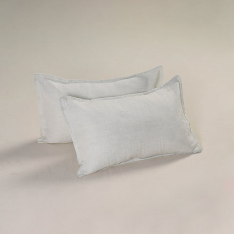 Plain Handloom Cotton Pillow Cover (Set of 2) 02