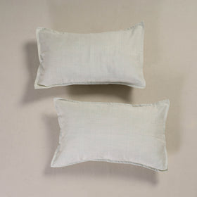 Plain Handloom Cotton Pillow Cover (Set of 2) 02