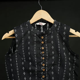 Jacquard Cotton Sleeveless Readymade Blouse 20