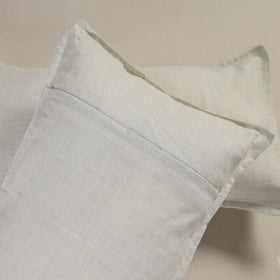 Plain Handloom Cotton Pillow Cover (Set of 2) 02
