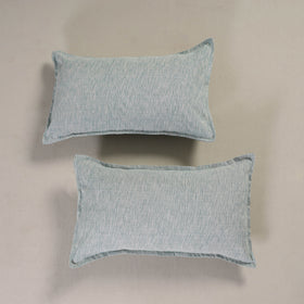 Plain Handloom Cotton Pillow Cover (Set of 2) 03