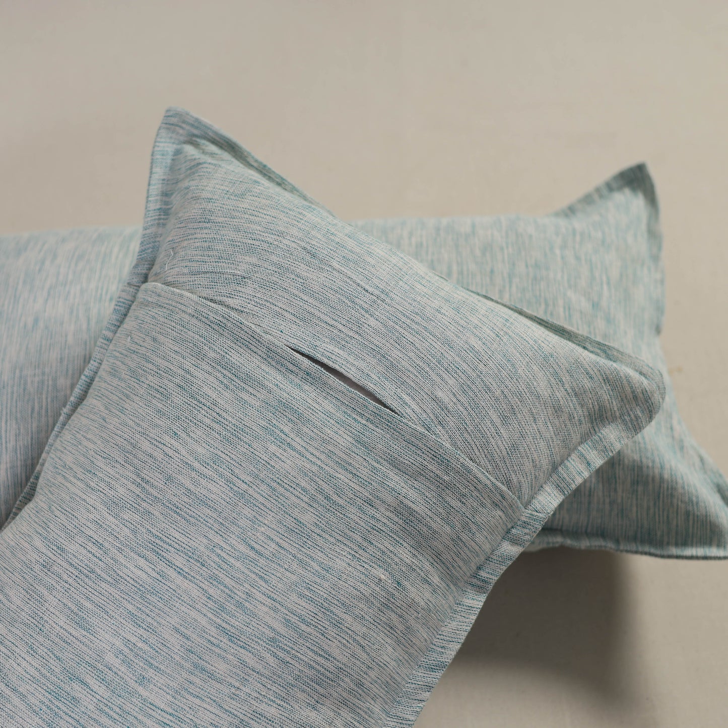 Plain Handloom Cotton Pillow Cover (Set of 2) 03
