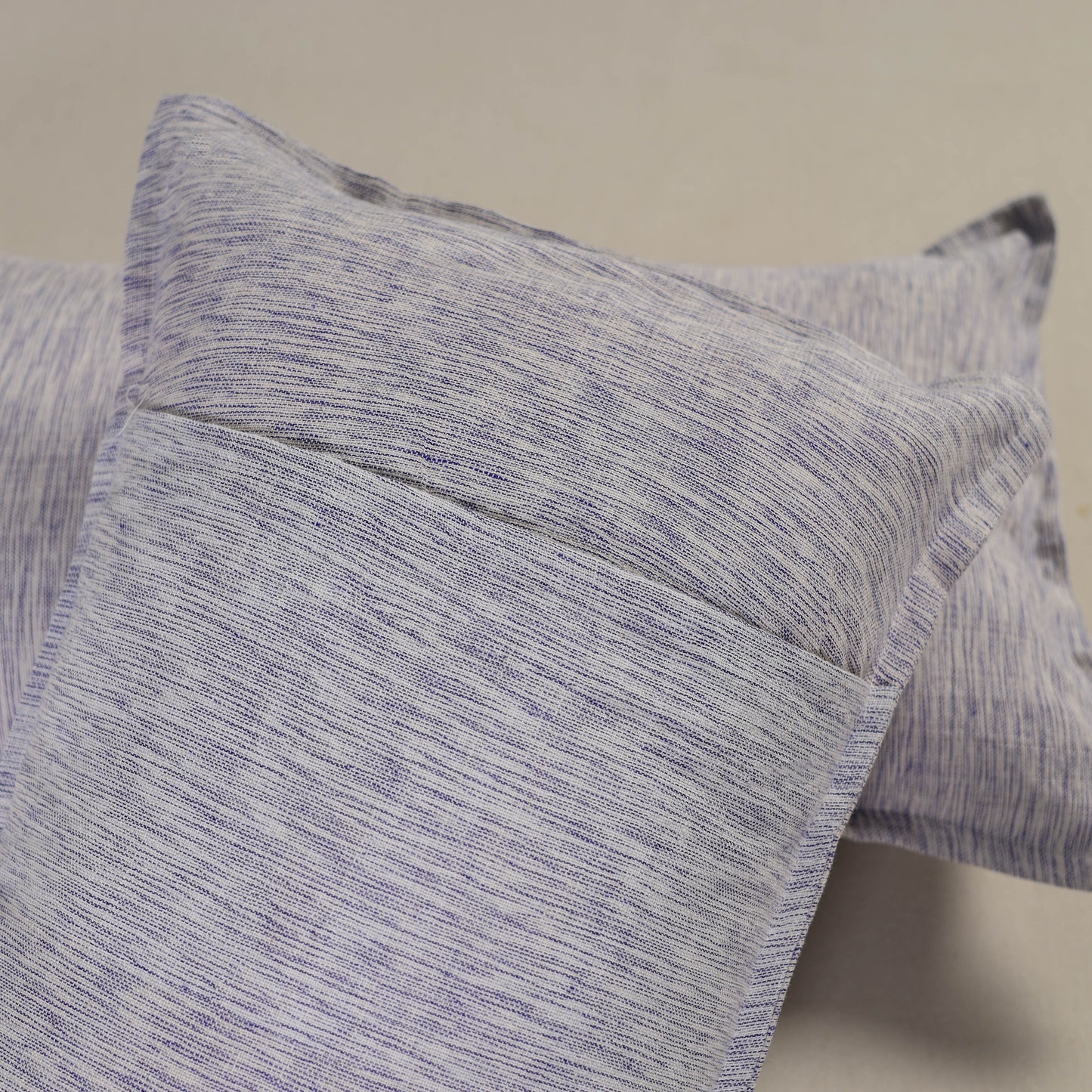 Plain Handloom Cotton Pillow Cover (Set of 2) 06