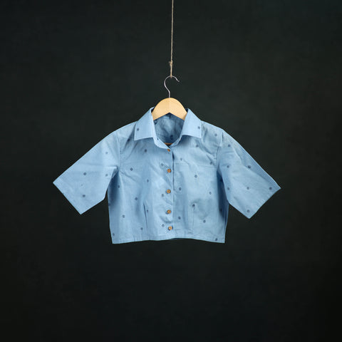 Jacquard Cotton Readymade Blouse 02