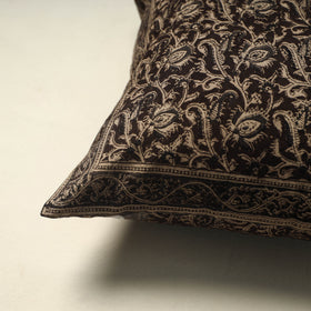 Black - pedana cotton kalamkari cushion cover 13
