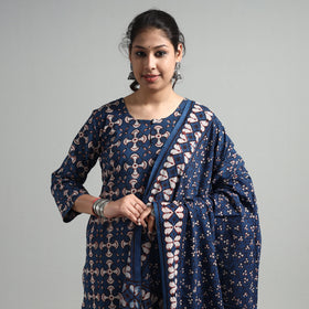 Pipad Kurta with Palazzo & Dupatta Set
