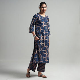 Pipad Kurta with Palazzo & Dupatta Set
