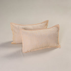 Plain Handloom Cotton Pillow Cover (Set of 2) 09