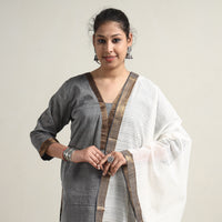 Mangalagiri Kurta with Palazzo & Dupatta Set
