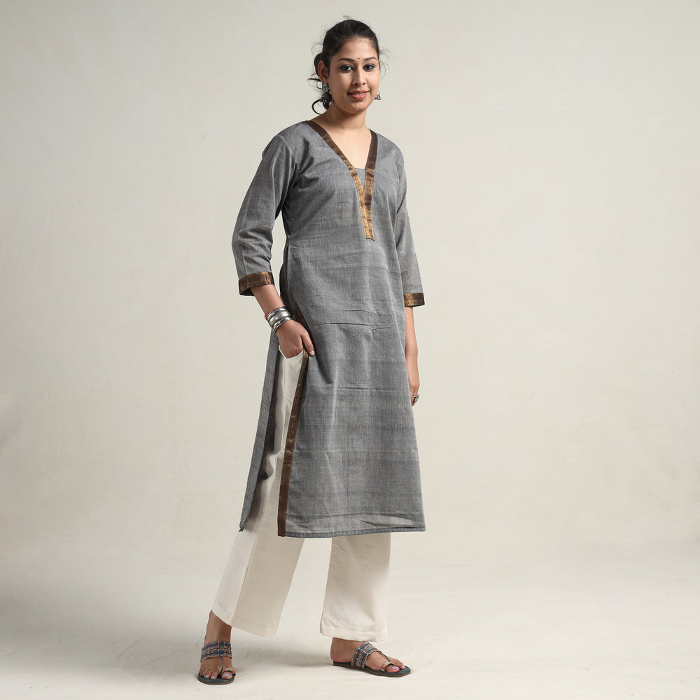 Mangalagiri Kurta with Palazzo & Dupatta Set
