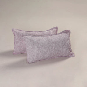 Purple - Plain Handloom Cotton Pillow Cover (Set of 2) 11