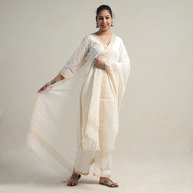 Mangalagiri Kurta with Palazzo & Dupatta Set