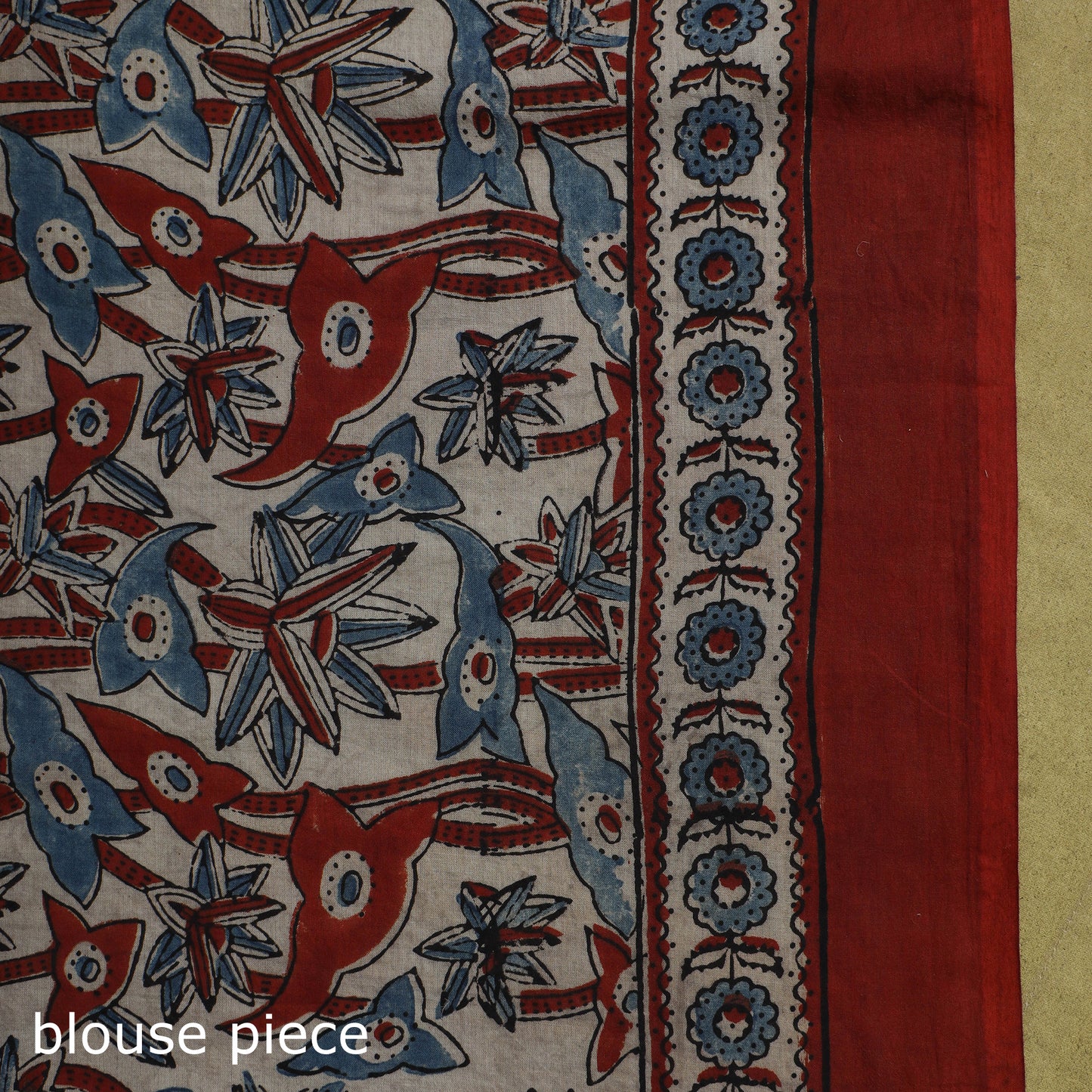 Kutch Hand Block Print Natural Dyed Pure Mul Cotton Ajrakh Saree with Tassels 10