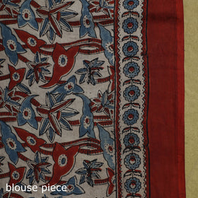 Kutch Hand Block Print Natural Dyed Pure Mul Cotton Ajrakh Saree with Tassels 10