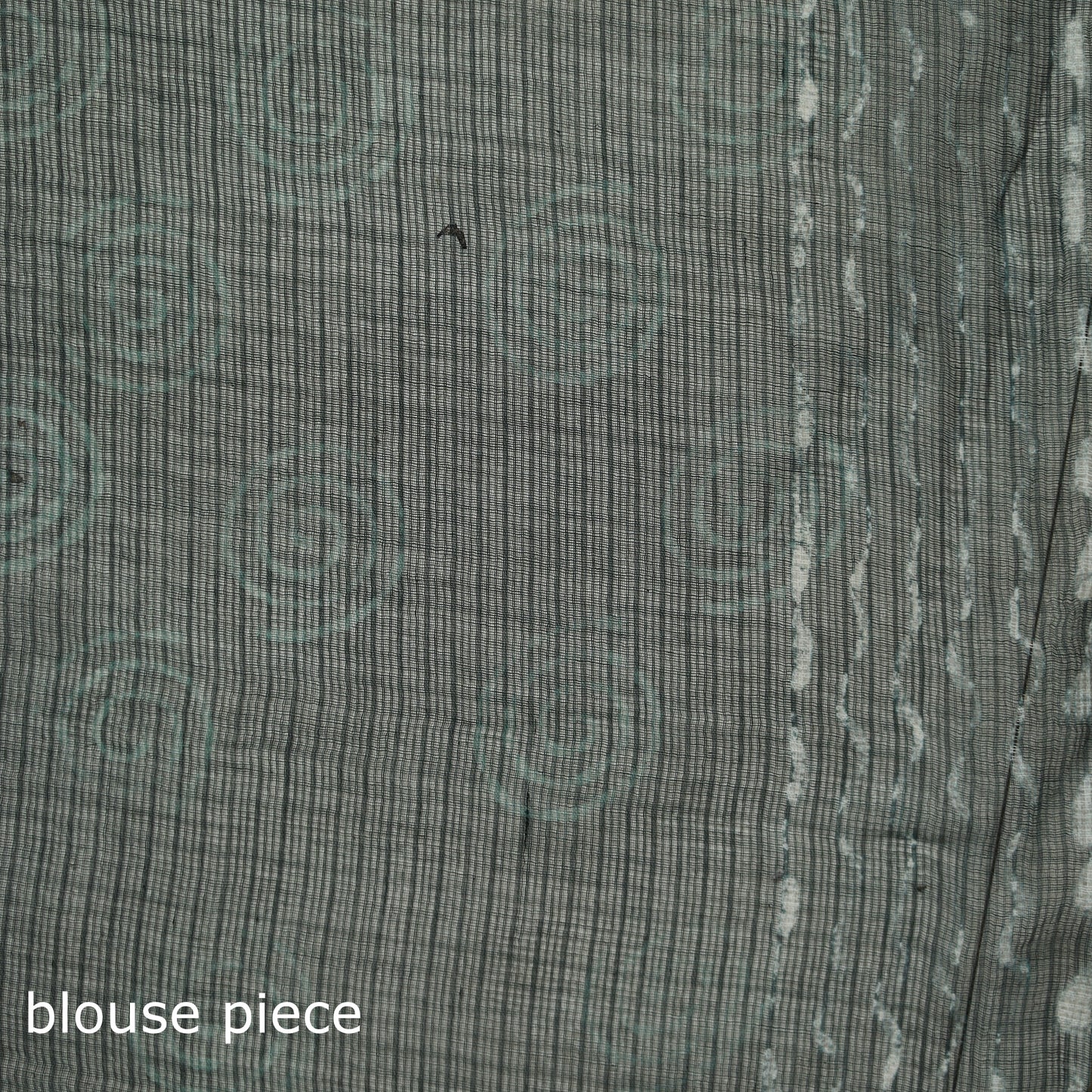 Green - Batik Hand Block Print Kota Doria Cotton Saree 44