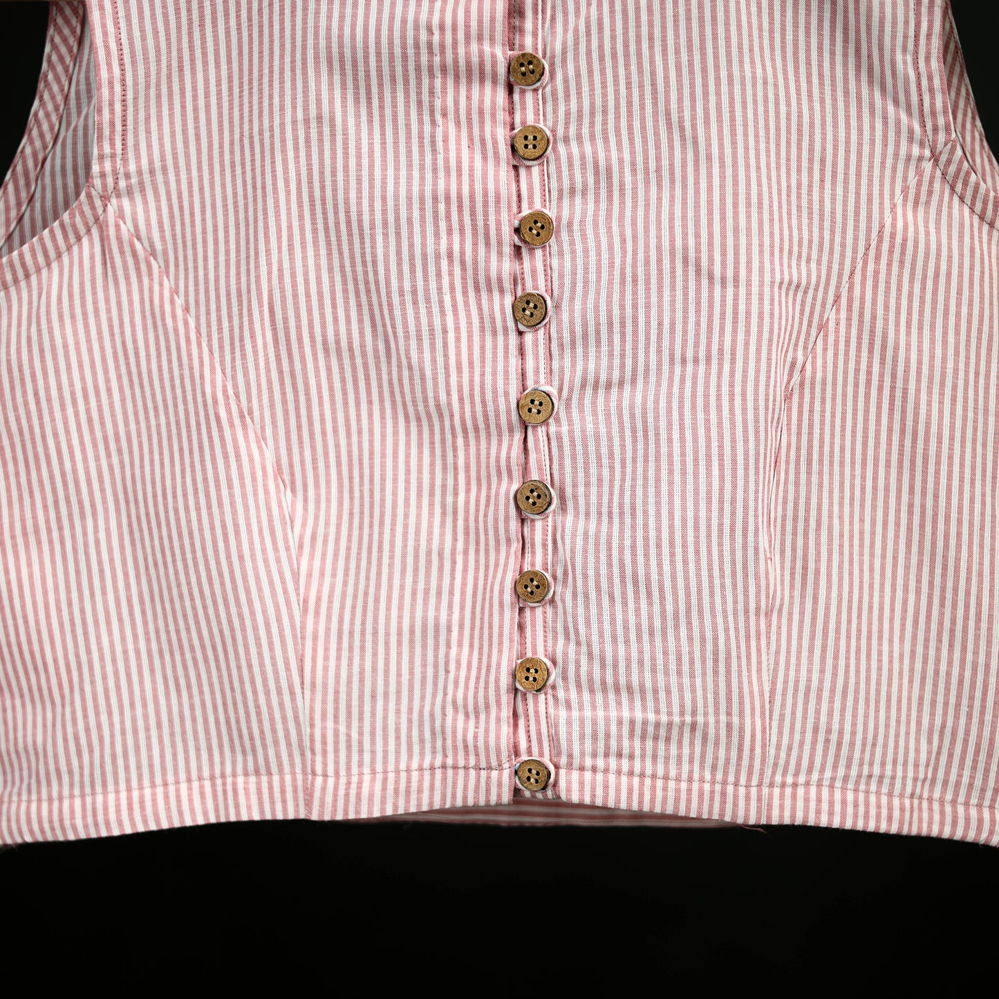Jacquard Cotton Sleeveless Readymade Blouse 16
