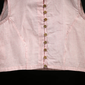 Jacquard Cotton Sleeveless Readymade Blouse 16