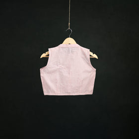Jacquard Cotton Sleeveless Readymade Blouse 16