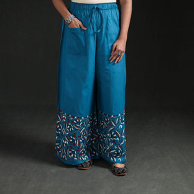 Bengal Kantha Hand Embroidered Cotton Palazzo 43