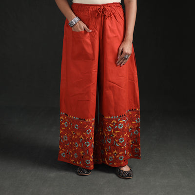 Bengal Kantha Hand Embroidered Cotton Palazzo 01