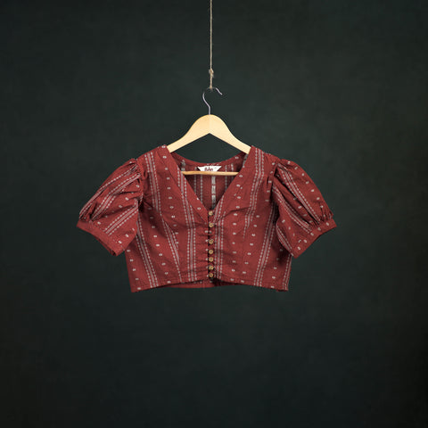 Jacquard Cotton Readymade Blouse 14