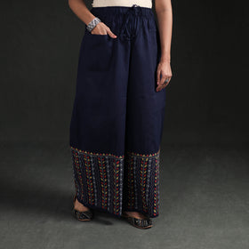 Bengal Kantha Hand Embroidered Cotton Palazzo 02