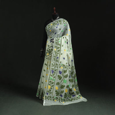 Silk Cotton Dhakai Jamdani Saree 11