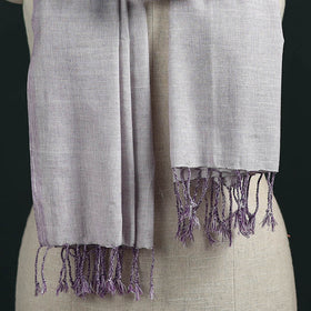 Purple - Mangalagiri Handloom Cotton Stole with Tassels 09