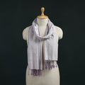 Purple - Mangalagiri Handloom Cotton Stole with Tassels 09