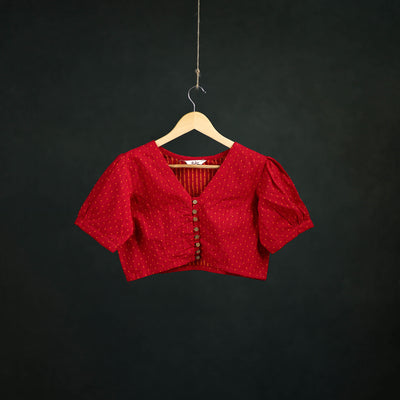 Jacquard Cotton Readymade Blouse 12