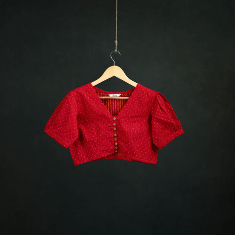 Jacquard Cotton Readymade Blouse 12
