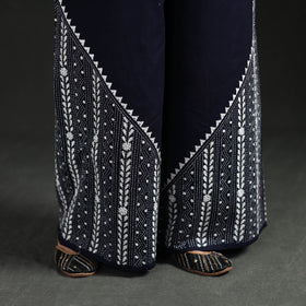 Bengal Kantha Hand Embroidered Cotton Palazzo 03