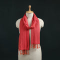 Red - Mangalagiri Handloom Cotton Stole with Tassels 13