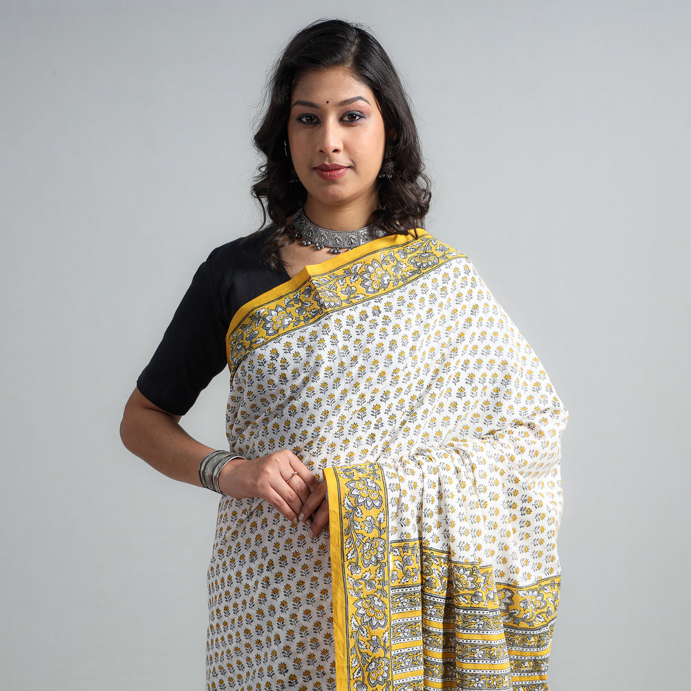 sanganeri printed saree